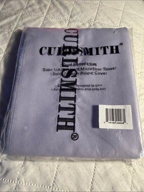 Curlsmith Lilac Dual-Texture Pillow Cover microfibre towel